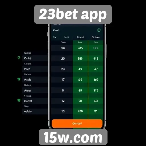 Comparativo entre odds oferecidas pelo 23bet app